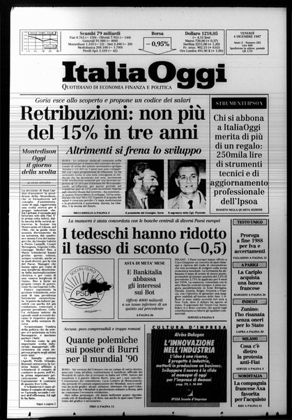 Italia oggi : quotidiano di economia finanza e politica